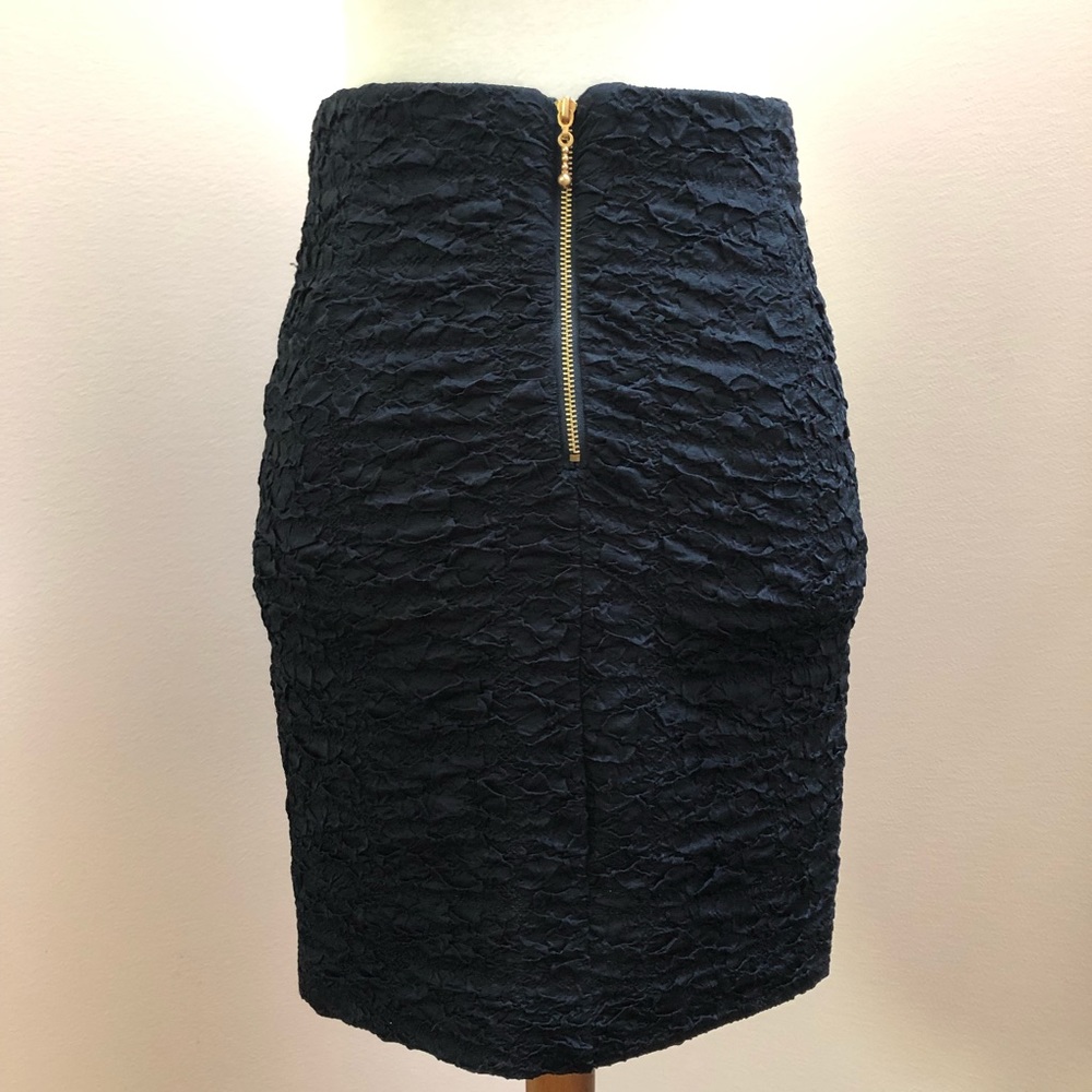Leifsdottir Zipper Back Navy Skirt